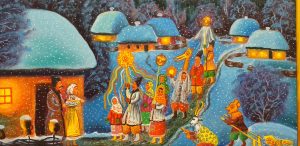 Картина Рождество в украинском селе